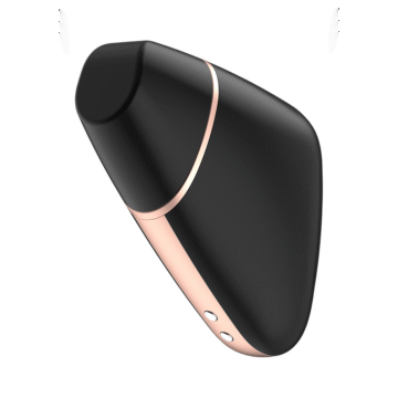 Love Triangle - Luchtpulserende Stimulator en Vibratie - Zwart