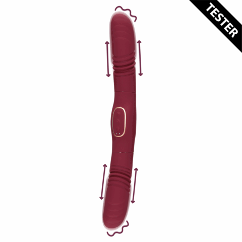Dubbelzijdige Duw Vibrator - Merlot Druif - Tester