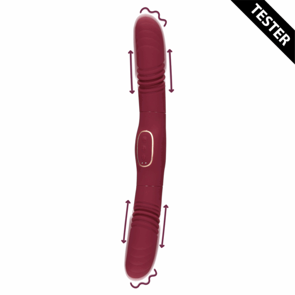 Dubbelzijdige Duw Vibrator - Merlot Druif - Tester
