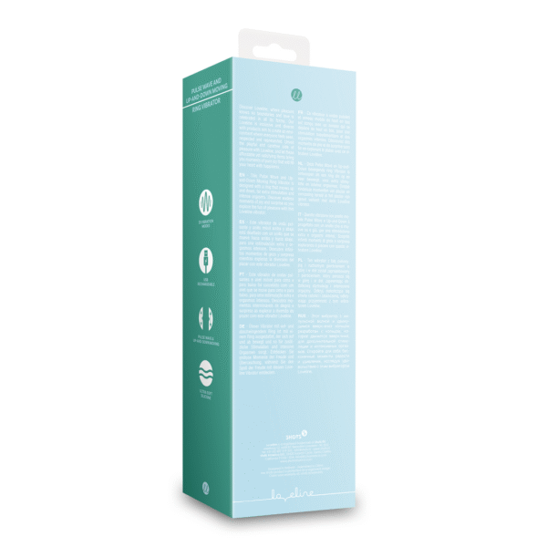 Pulse Wave en Op-en-Neer Beweegbare Ring Vibrator - Arctic Blue - Afbeelding 3