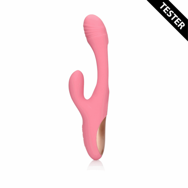 Flapping G-Spot Rabbit Vibrator - Roze Arabesque - Tester - Afbeelding 3