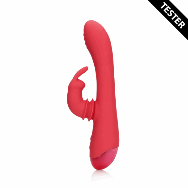 Swinging Rabbit G-Spot Vibrator - Brighto Rood - Tester - Afbeelding 3