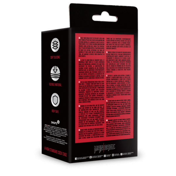 Model 28 - Ultra Soft Silicone Chastity Cage - Rood - Afbeelding 3