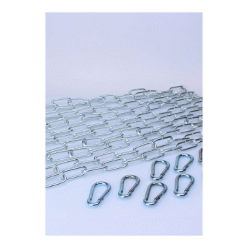 KIT 5 X 120 cm Grote Schakelketting + 10 Karabiners
