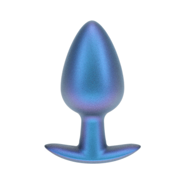 Zachte Siliconen Anale Plug - Groot - 3,5 / 8,9 cm - Metallic Blauw