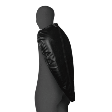 Zip-Up Volledige Arm en Schouder Mouw Beperking - Zwart