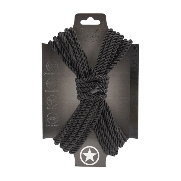 Polyester Bondage Touw - 10 m - Zwart