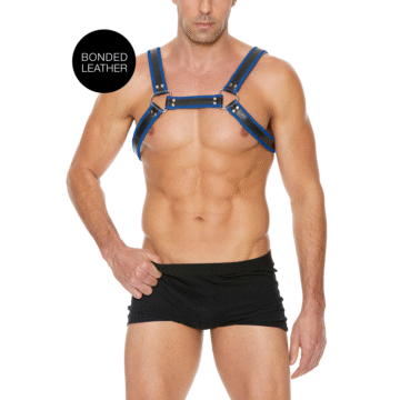 Leren Bulldog Harnas met Gespen - S/M