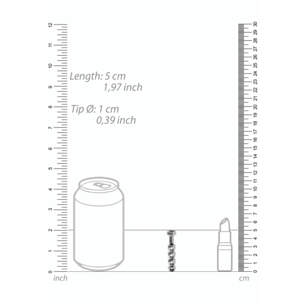 Ribbed Hollow Penis Plug - 0.4 / 10 mm - Afbeelding 3