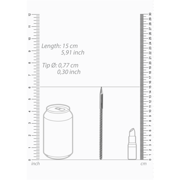 Roestvrijstalen Geribbelde Dilator - 0,3 / 8 mm - Afbeelding 3