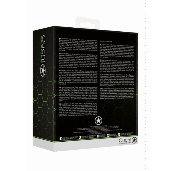 Hand- en enkelboeien met hogtie - Glow in the Dark - Afbeelding 3