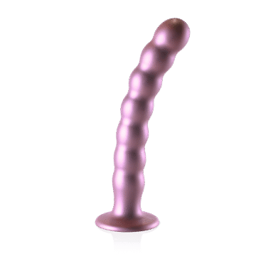 Beaded Silicone G-Spot Dildo - 8'' / 20,5 cm - Rosé Goud
