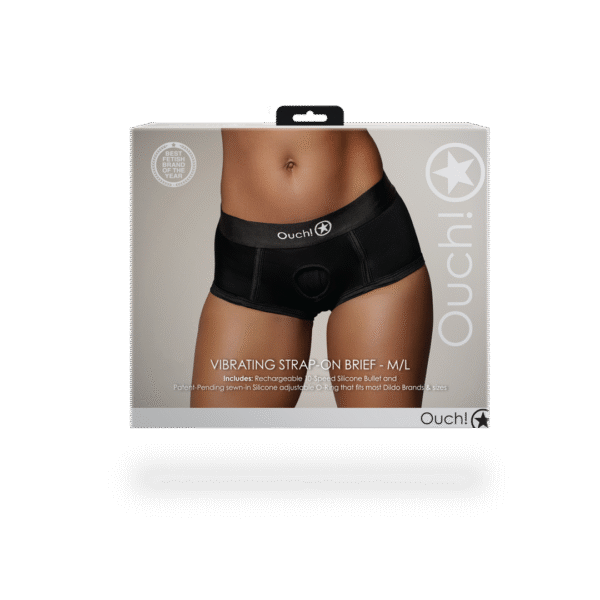 Vibrerende Strap-on Boxershort - M/L - Zwart - Afbeelding 3