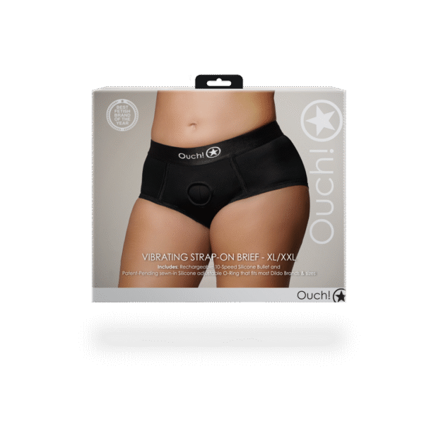 Vibrerende Strap-on Boxershort - XL/XXL - Zwart - Afbeelding 3