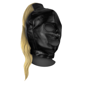 Mask met Blonde Ponytail - Zwart