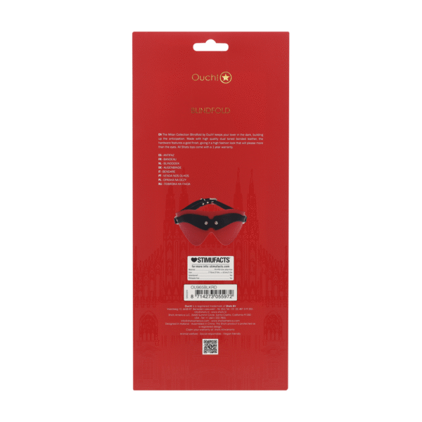 Milan Collectie - Blinddoek - Zwart/Rood - Afbeelding 3