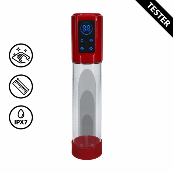 MegaLift - Automatische Waterdichte Penis Pomp - Metallic Rood - Tester