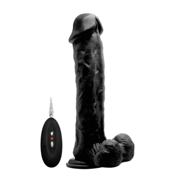Vibrerende Realistische Cock met Scrotum - 11 / 28 cm
