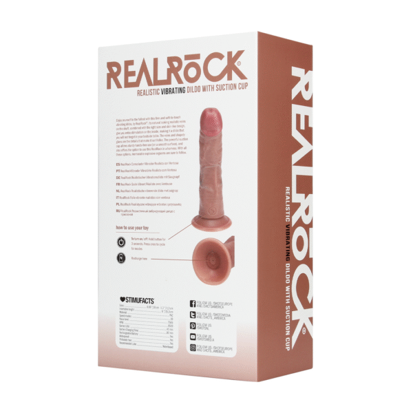 Vibrerende Reguliere Gebogen Cock - 6 / 15,5 cm - Tan - Afbeelding 3
