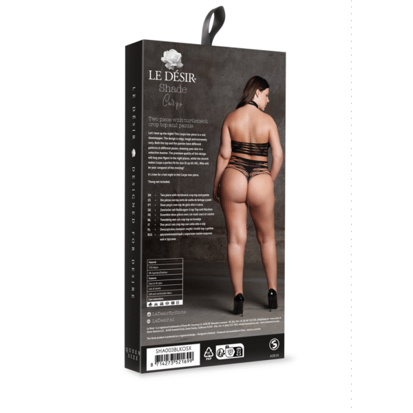 Carpo XLVI - Twee Delen met Col, Crop Top en Pantie - Plus Size - Afbeelding 3
