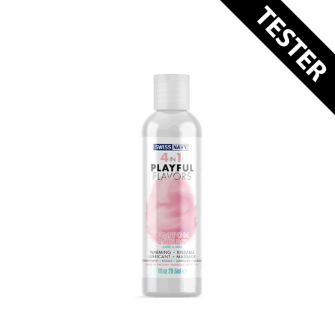 4 in 1 Playful Flavors - Lubricant with Cotton Candy Flavor - 1 fl oz / 29,5 ml - Tester