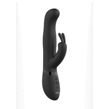 Izara - Draaibare Parels Konijnen Vibrator - Zwart