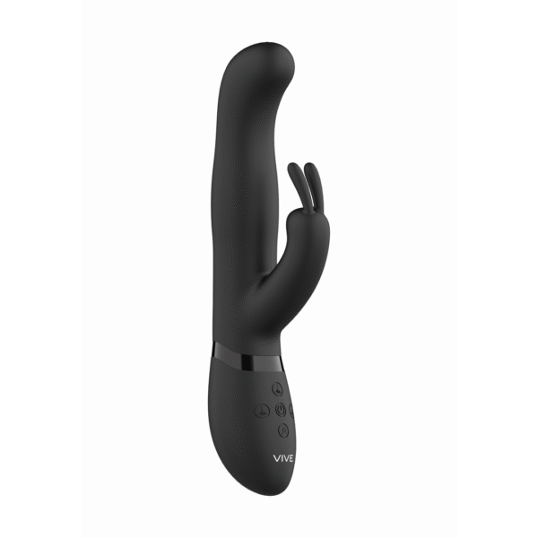 Izara - Draaibare Parels Konijnen Vibrator - Zwart