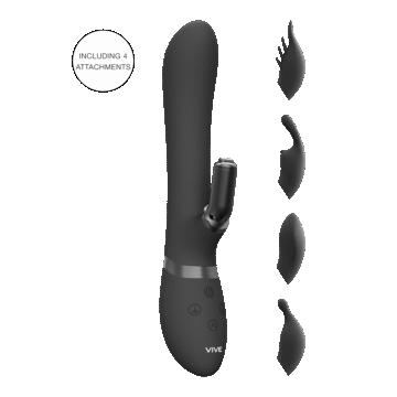 Chou - G-Spot Rabbit  Clitoral Stimulator - Zwart