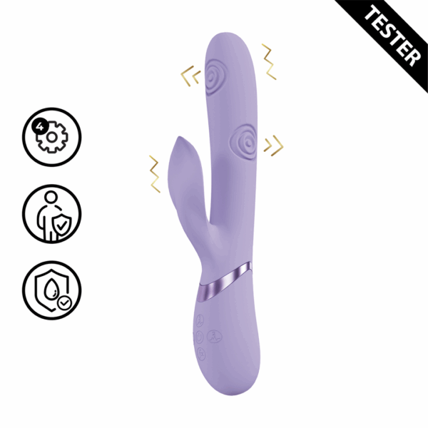 Fronda - G-Spot Vibrerende en Tikkende Blad Clitorisstimulator - Lavendel - Tester