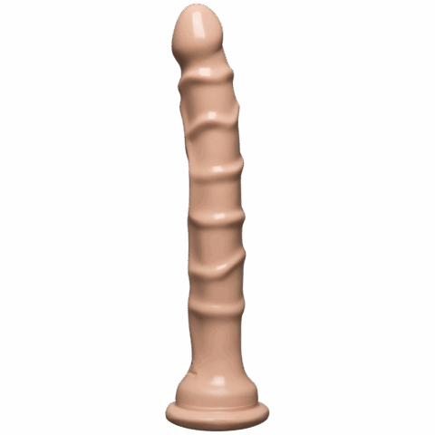 Slimline Dong met Zuignap - 8 / 20 cm - Vanille