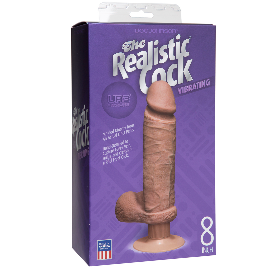 Vibrerende ULTRASKYN Dildo - 8 / 20 cm - Afbeelding 3