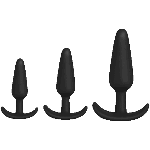 Tush Trainer - 3 Delige Siliconen Set - Zwart