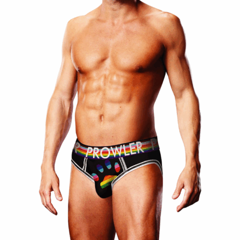 Oversized Paw Open Brief - S - Zwart