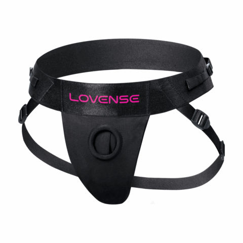 Strapless Harnas voor Lapis Dubbel Eind Vibrerende Strap-on - Zwart/Roze