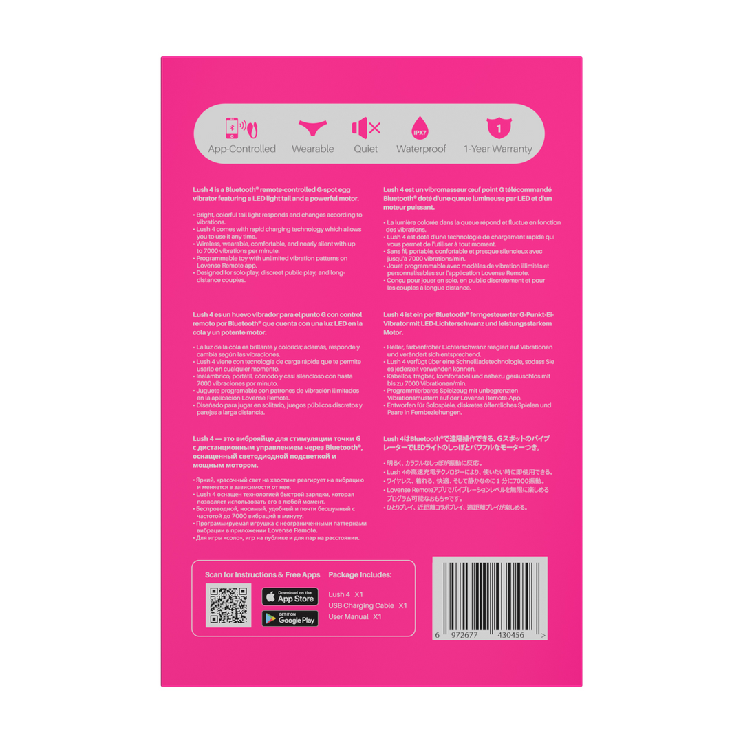 Lush 4 - Krachtige App-gestuurde Draagbare G-spot Ei Vibrator - Roze - Afbeelding 3