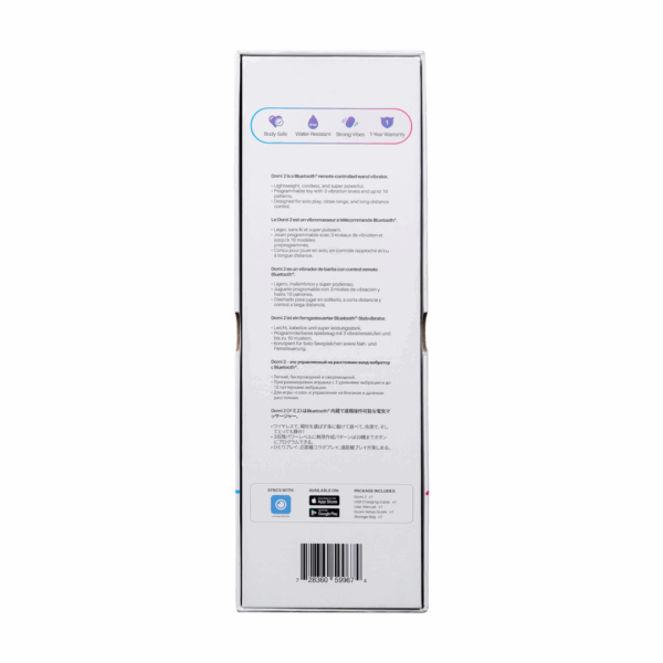 Domi 2 - Bluetooth App-gestuurde Mini Wand Massager - Zwart - Afbeelding 3