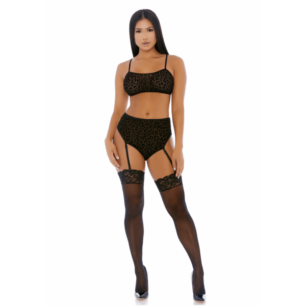 Lustful Leopard - Cami Lingerie Set - S - Afbeelding 3