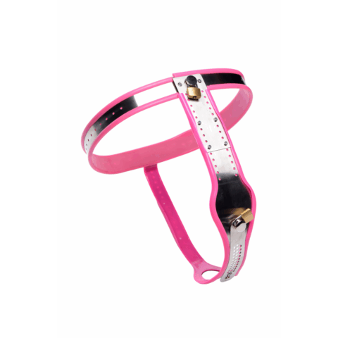 Roestvrijstalen Verstelbare Vrouwen Kinky Chastity Belt - Roze