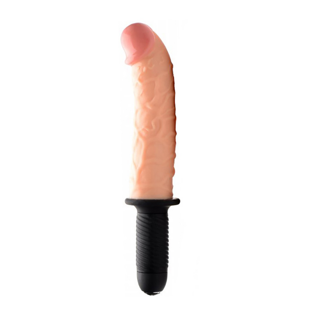 De Curved Dicktator - Vibrerende Gigantische Dildo met Thrusting Functie - Afbeelding 3