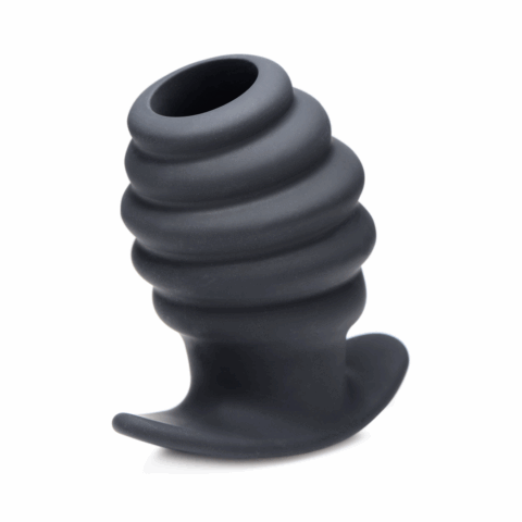 Hive Ass Tunnel - Siliconen Geribbelde Holle Anale Plug - Groot