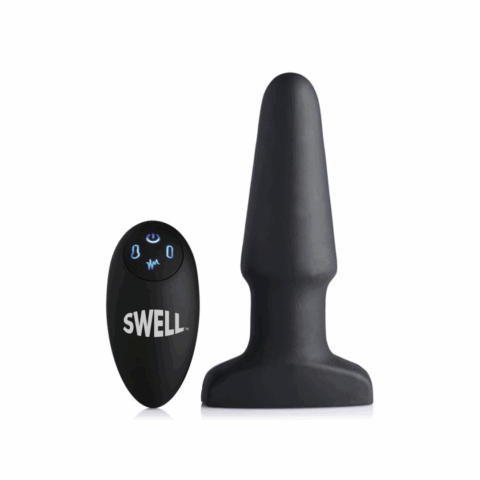 Opblaasbare Vibrerende Silicone Butt Plug