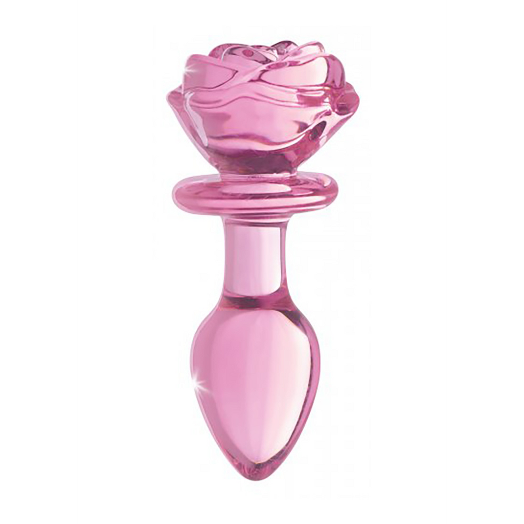 Roze Roos - Glazen Butt Plug - Medium - Afbeelding 3
