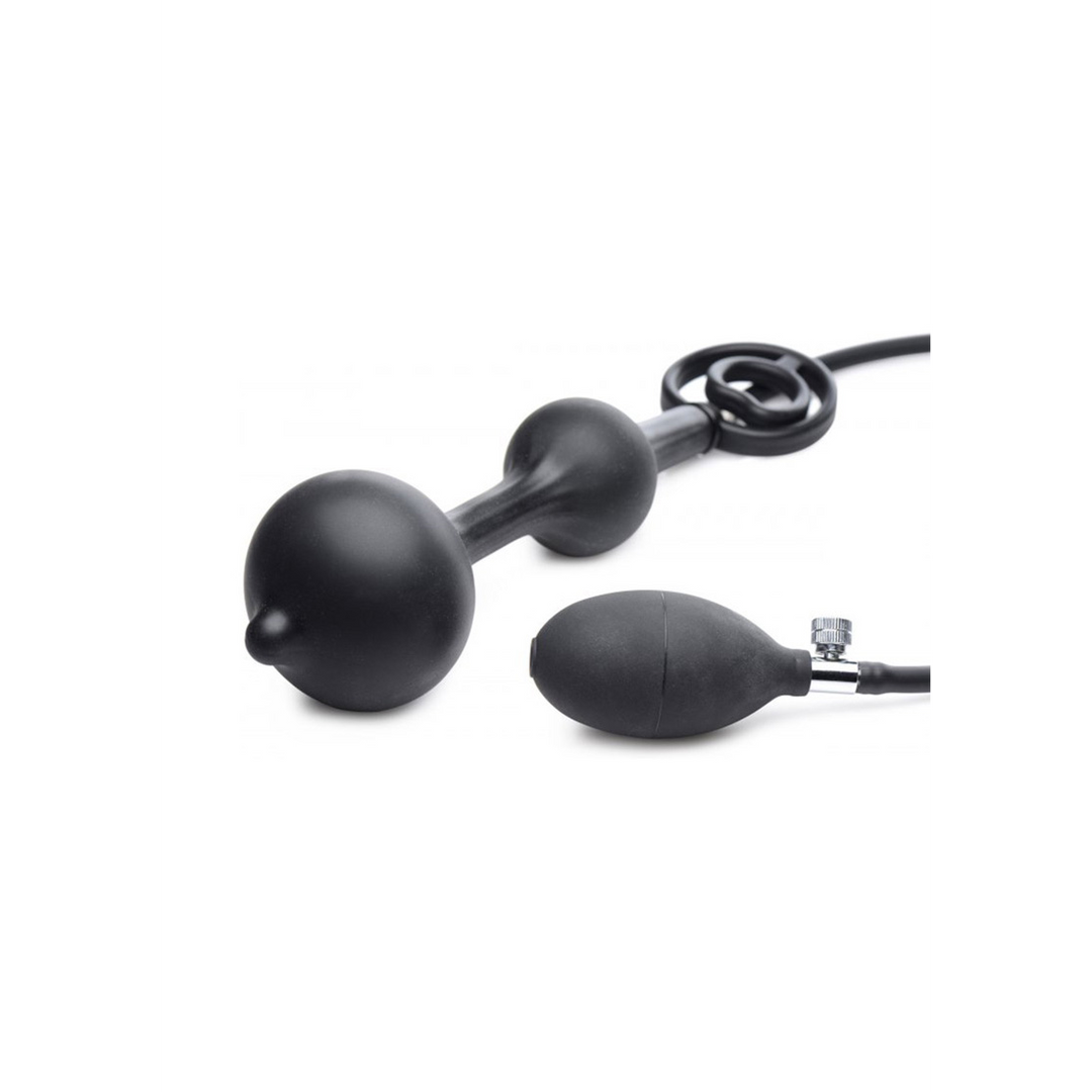 Opblaasbare Silicone Anale Plug + Cock- en Ballring - Afbeelding 3