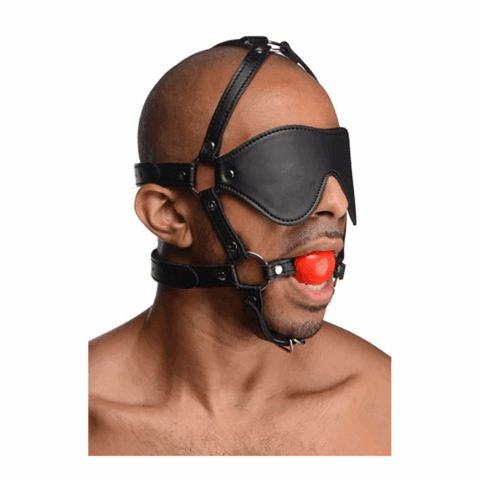 ST Blinde Vouw Harnass met Ball Gag