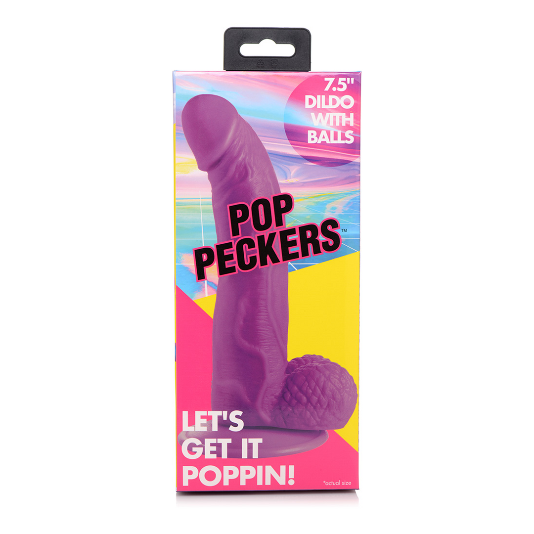 POP - Dildo met Ballen - 7.5 / 19 cm - Afbeelding 3