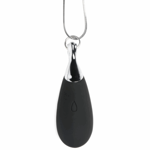 Vibrerende Silicone Druppelketting - Zwart