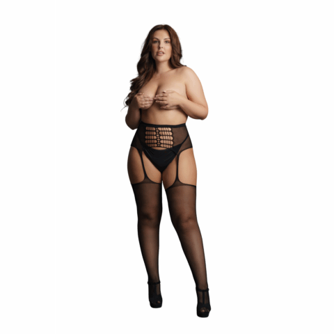 High-Waist Garterbelt Kousen - Plus Size