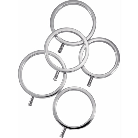 Set van massieve metalen cockringen