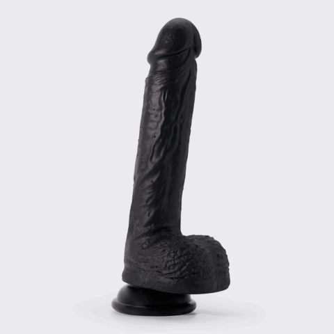 Inviktus - Vloeibare Silicoon Dildo - 8 / 22 cm - Zwart