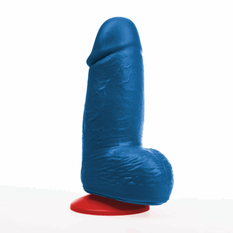 Dagr S - Realistische Dikke Dildo met Ballen - 4,5 / 11,5 cm - Blauw